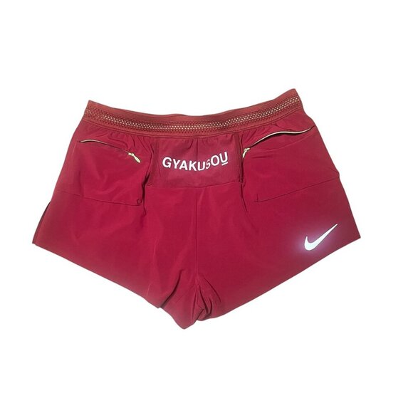 Nike Gyakusou Red Running Shorts With Reflective Logo & Pockets size medium - Picture 5 of 8